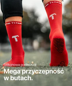 Online Grip Socks - czerwony Skarpety I Getry