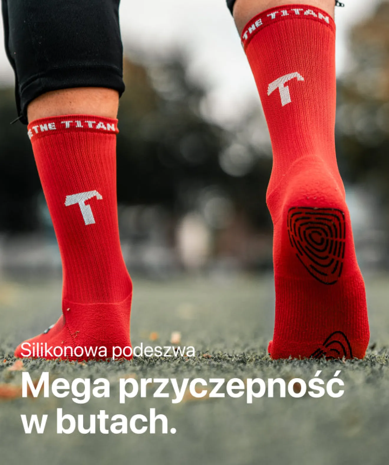 Online Grip Socks - czerwony Skarpety I Getry