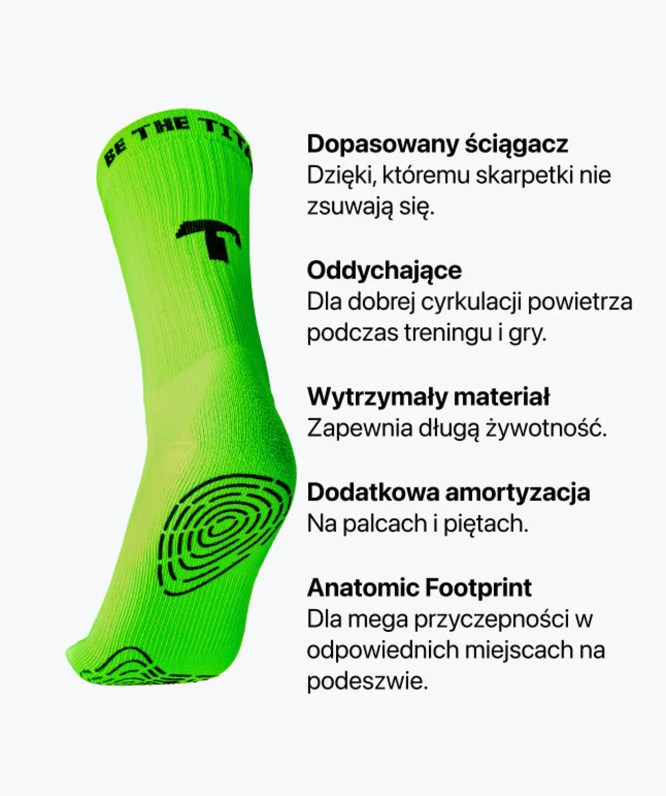 Store Grip Socks - jasnozielony Skarpety I Getry
