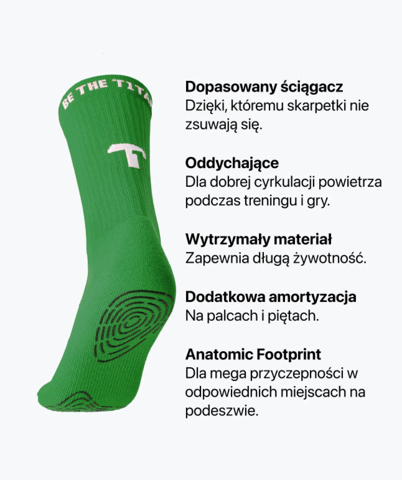 New Grip Socks - zielony Skarpety I Getry