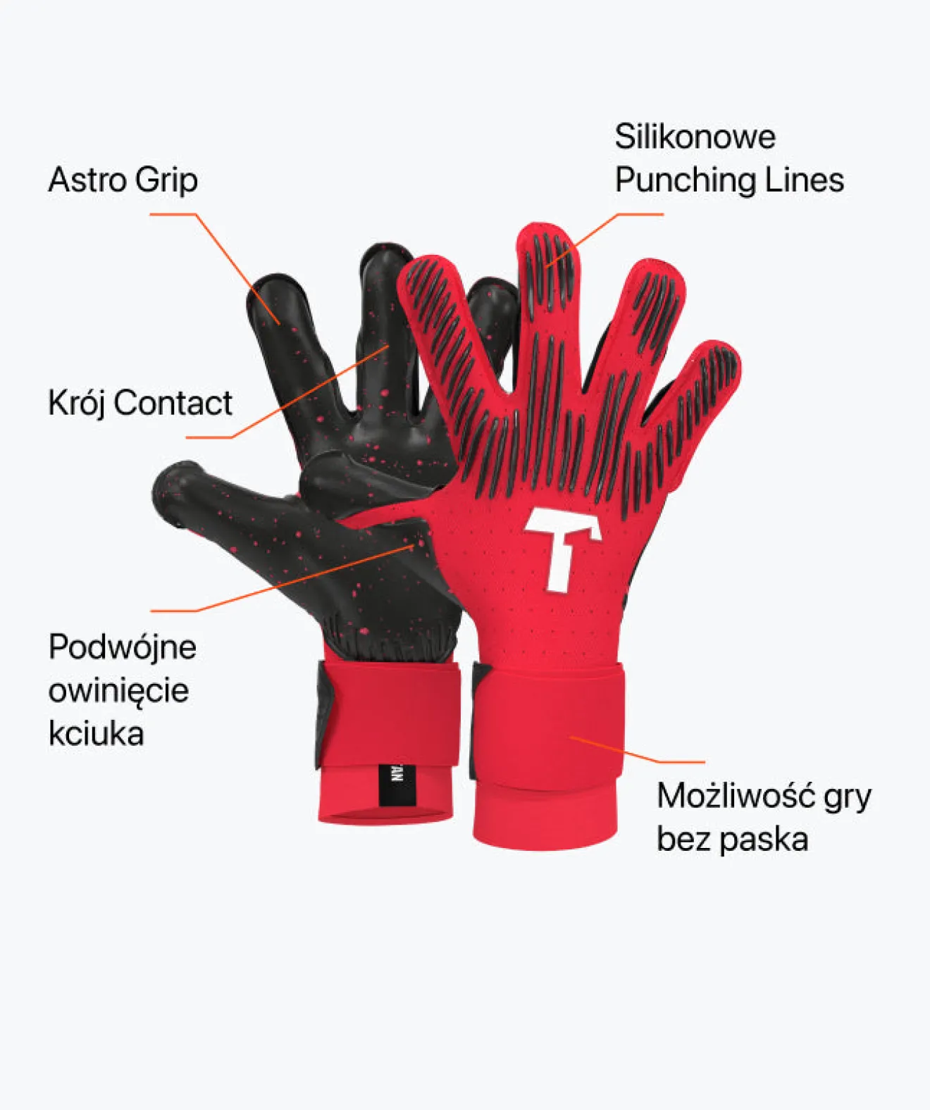 Cheap Rebel 2.0 Solar Red Kolekcja Rebel | Rękawice Juniorskie